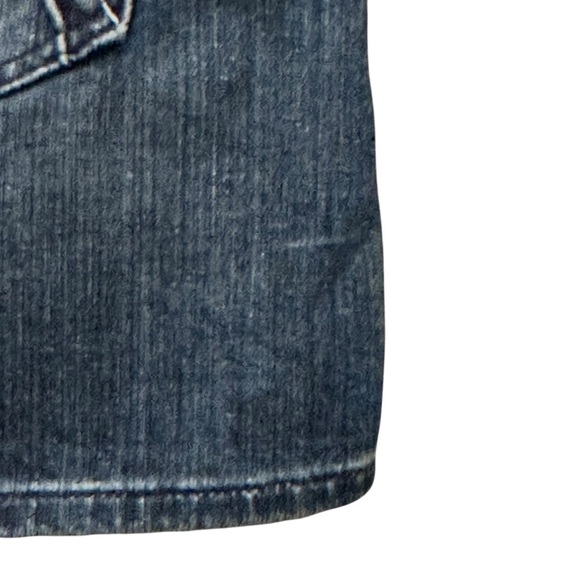7 For All Mankind Denim Mini Skirt Stretch Sparkle Pockets Women’s Size 27 - Picture 4 of 11